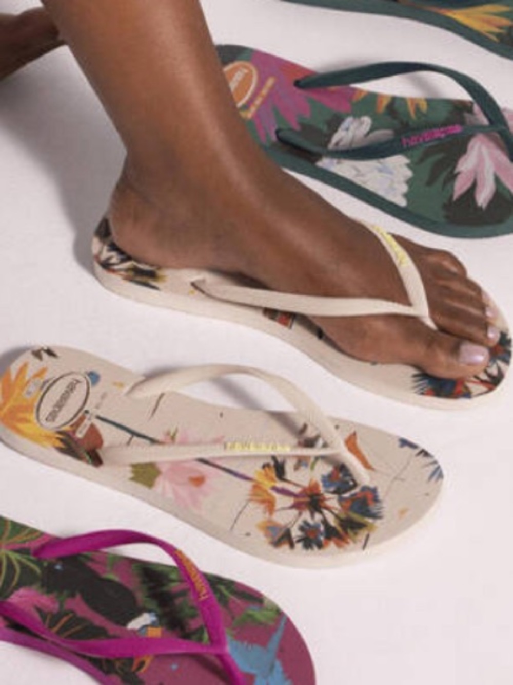 NWT Women's Summer Bliss Slim Flip Flops Havaianas Sandals 7/8 - Picture 3 of 15